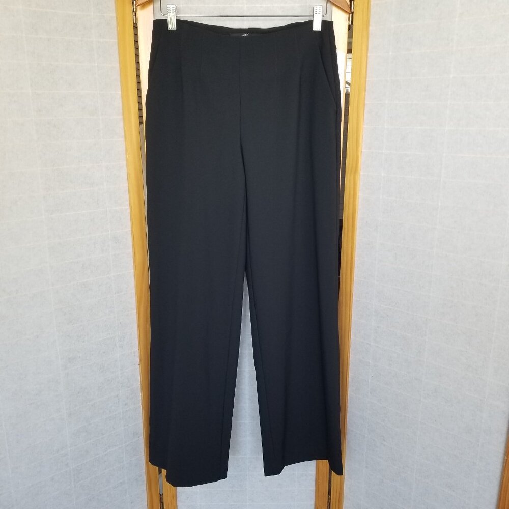 New Up! Black Dress Pants Tummy Control Side Zipper Size 6 NWT Pockets Slimming